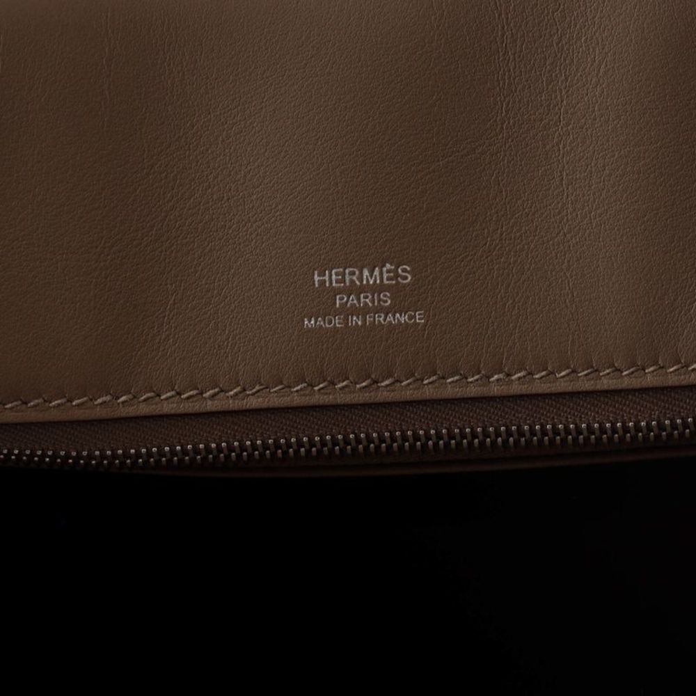 Hermes Birkin Handbag Grey Doblis Suede with Swift with Palladium Hardware 25 - Picture 7 of 9